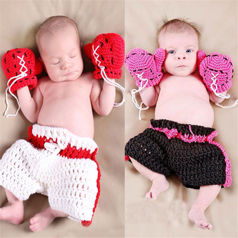 Baby Clothing Boy - Feito à mão crochê bebê recém-nascido