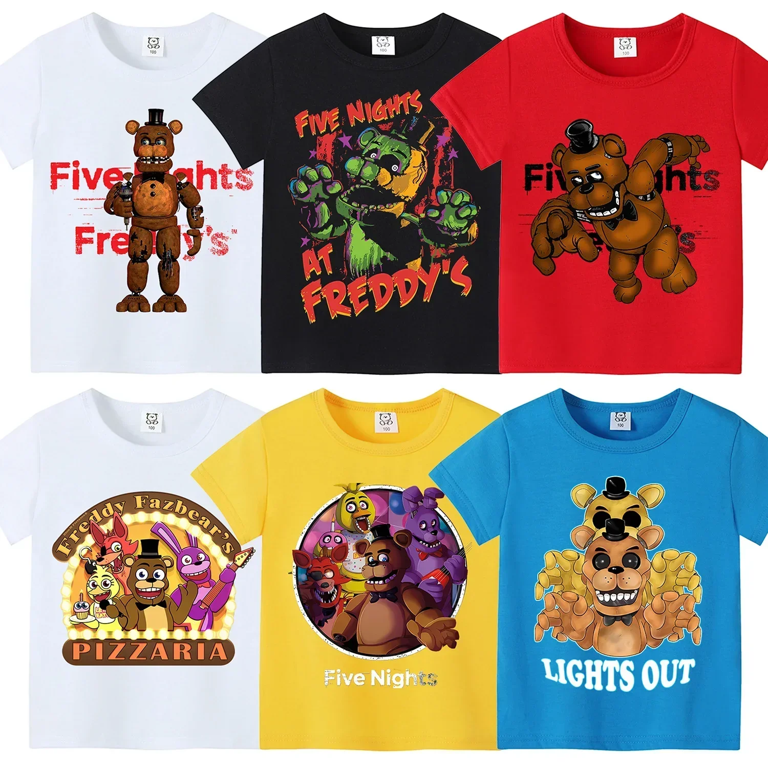 Baby Clothing Boy - Five Nights Freddys Tema Camisa Curta