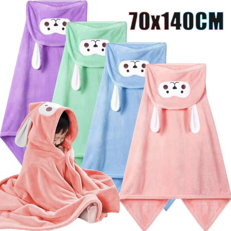 Hooded Bath Towel - Toalha de banho com capuz, 70x140cm,