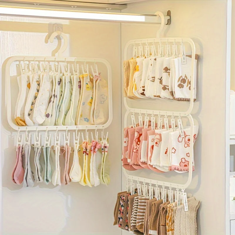 Cabide de bebê com vários clip - Baby Clothing Drying Rack avaliação e preço