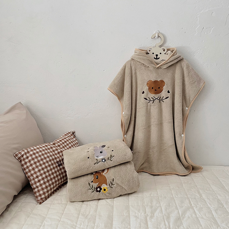 Capas de lã coral para criança - Hooded Bath Towel avaliação e preço