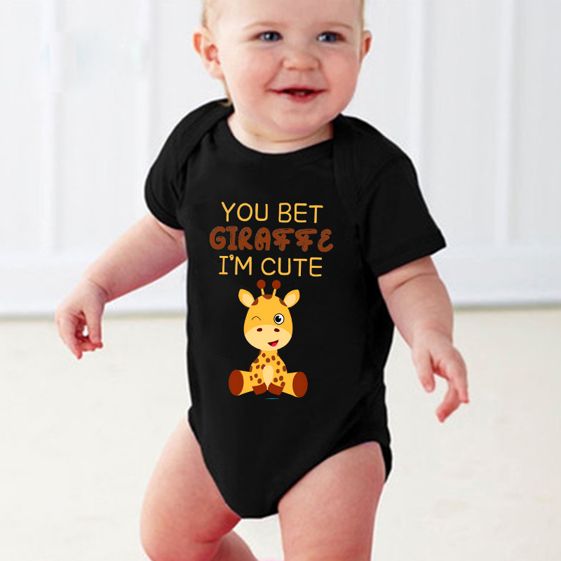 Novo bonito girafa impresso be - Baby Clothing Brands avaliação e preço